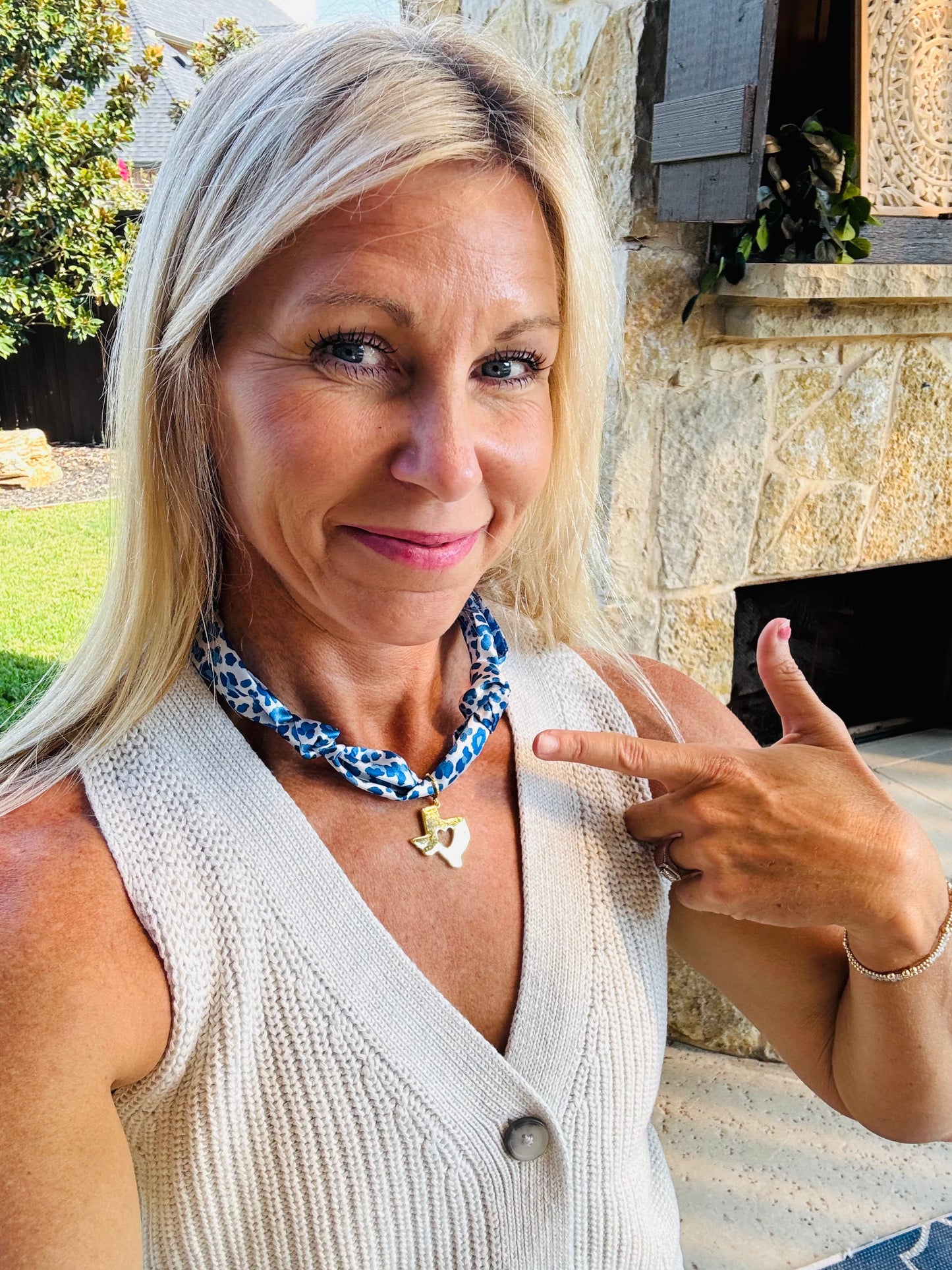 Love Texas Bobcat Scarf Necklace