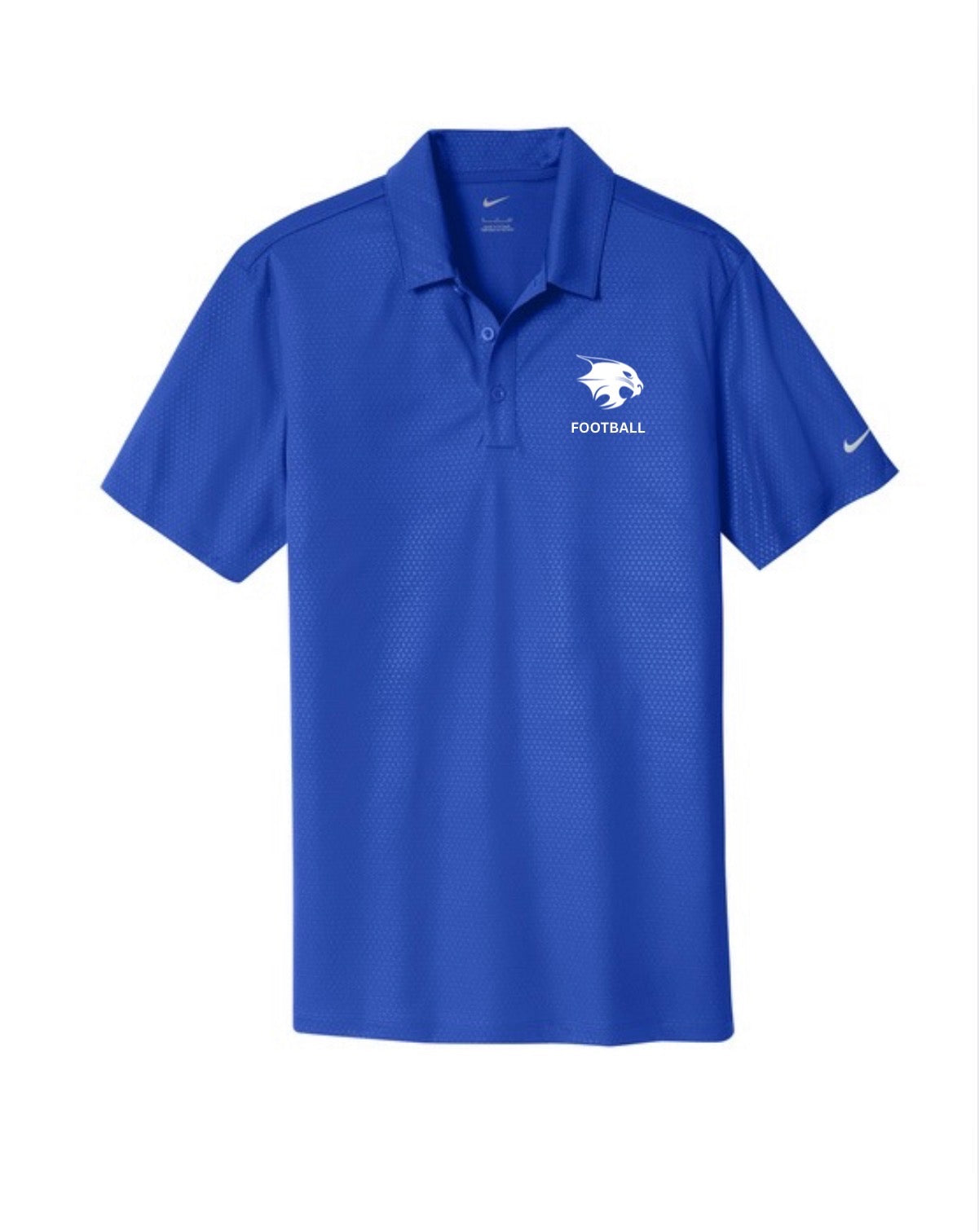 Nike Royal Bobcat Football Performance Polo