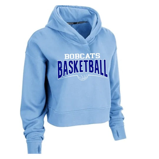 Champro Bobcats Basketball Crop Hoodie- Allow 1-2 weeks for processing