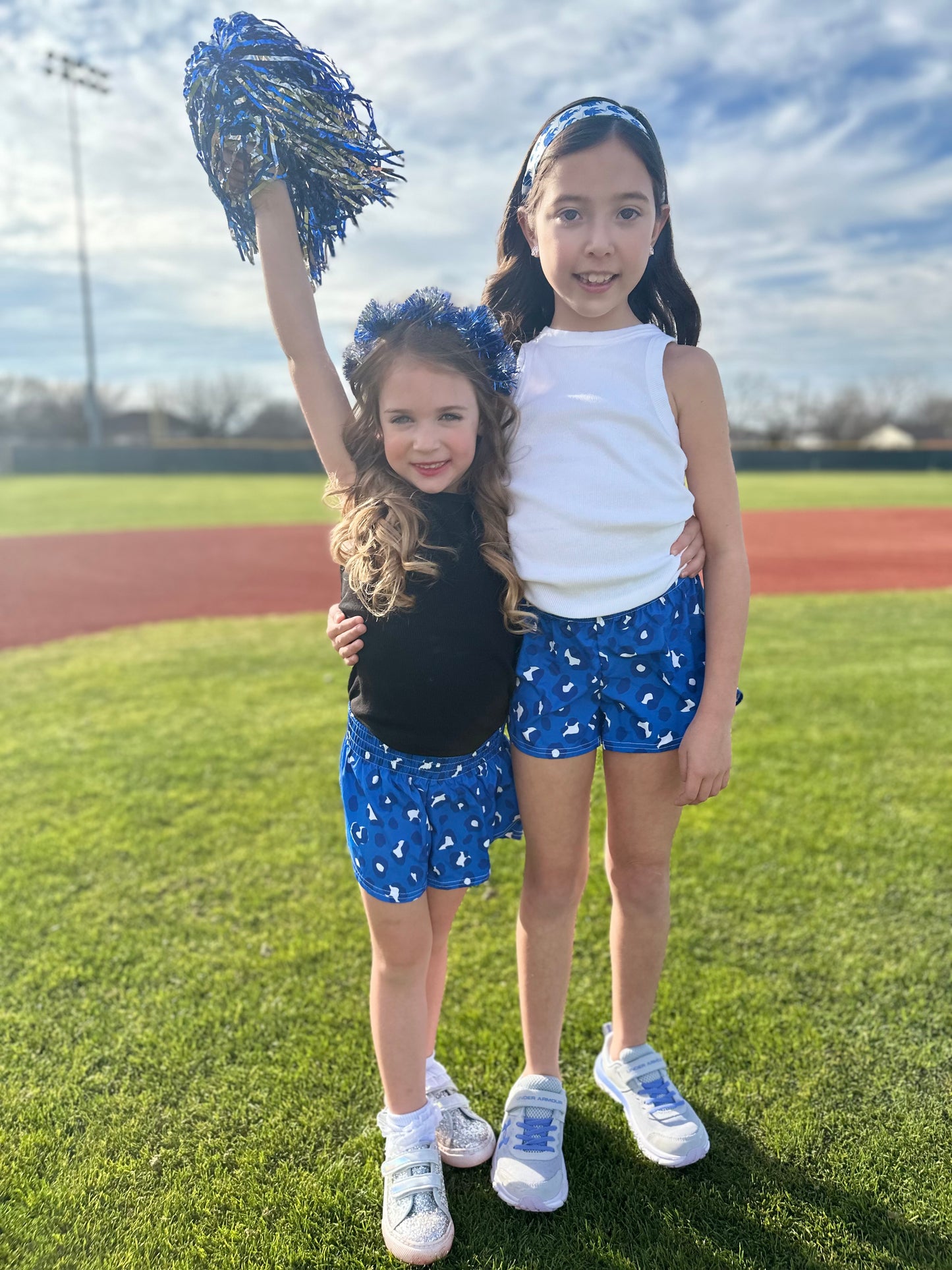 Youth Royal Leopard Athletic Shorts