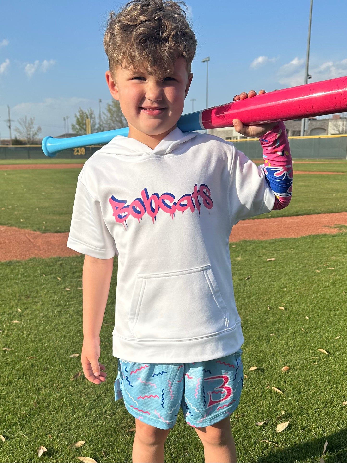 Youth Short-sleeve Performance Fleece Hoodie