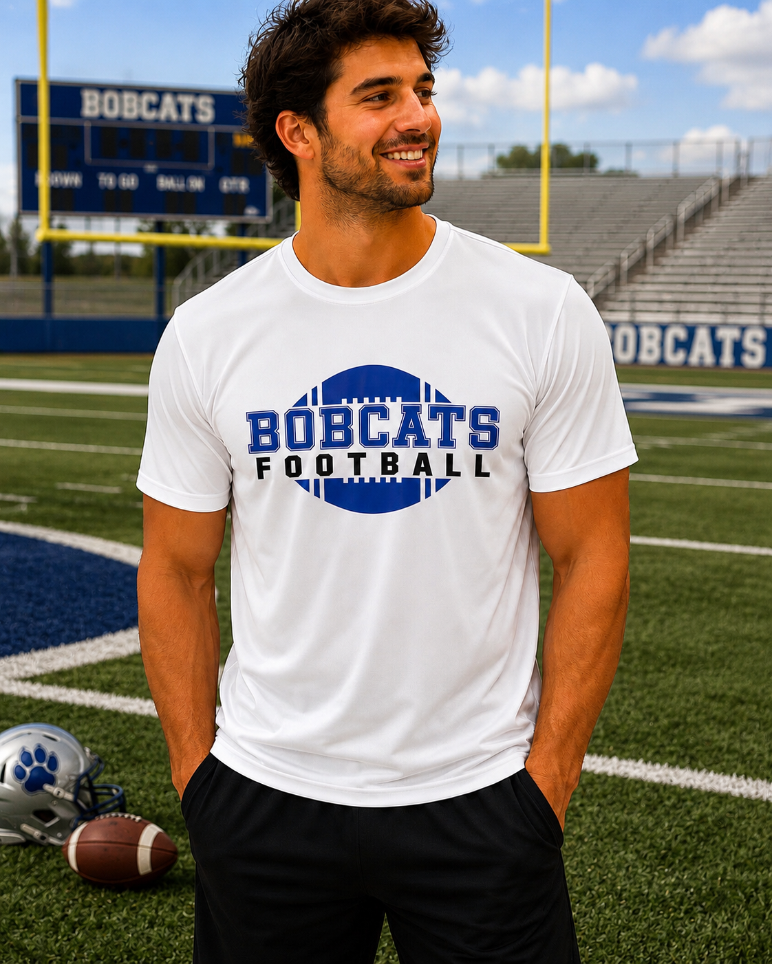Adult Bobcats Football Performance Shirt