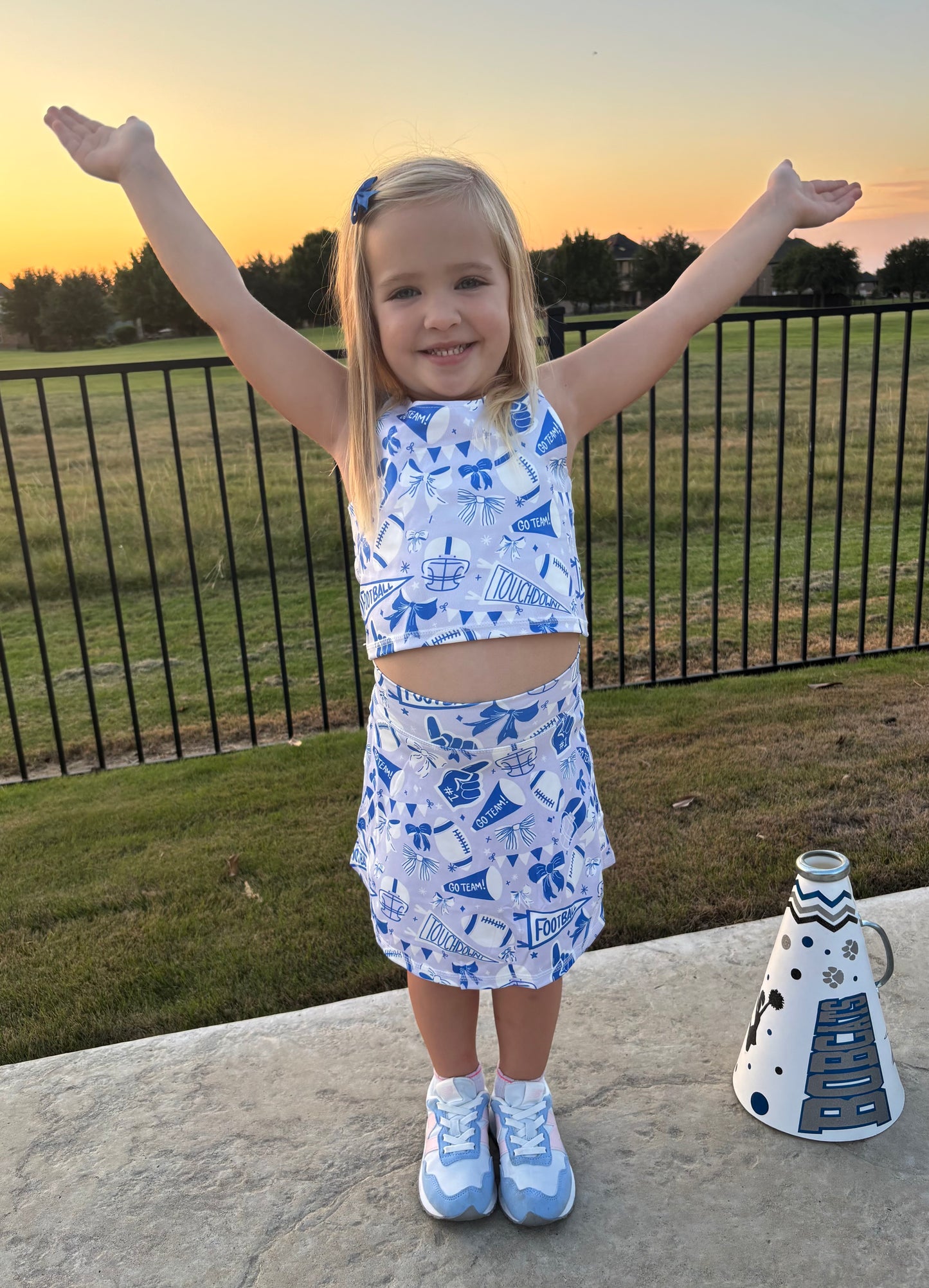 Girls Bobcat Blue Activewear Set