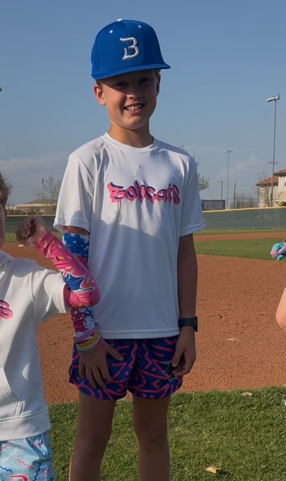 Youth Pink Bobcats Drip tee