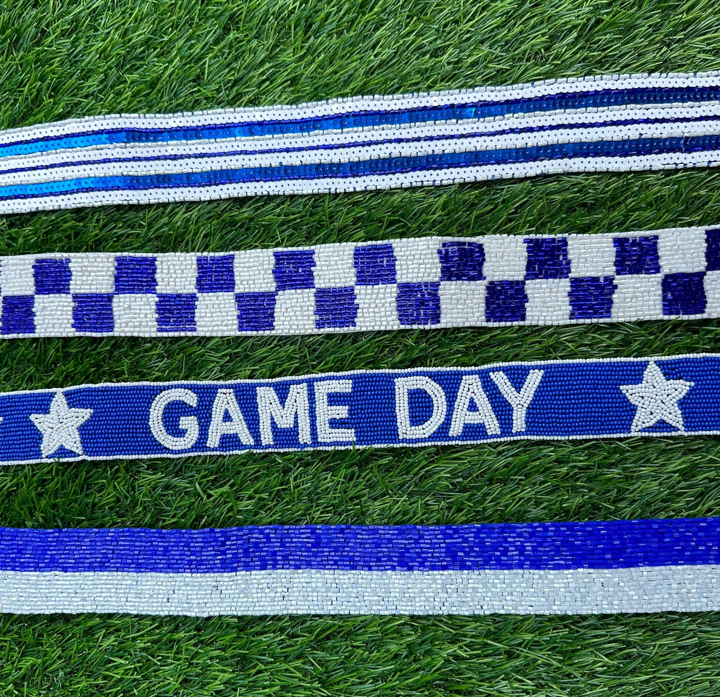 Beaded Gameday purse straps