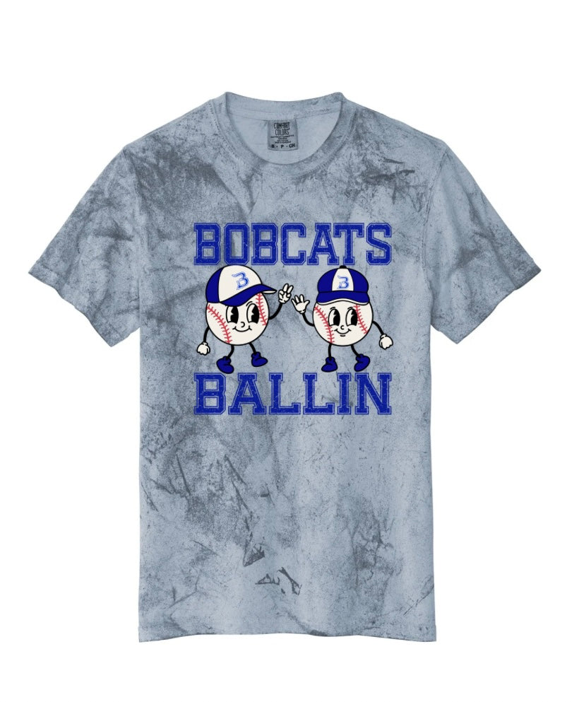Bobcats Ballin Baseball Tee