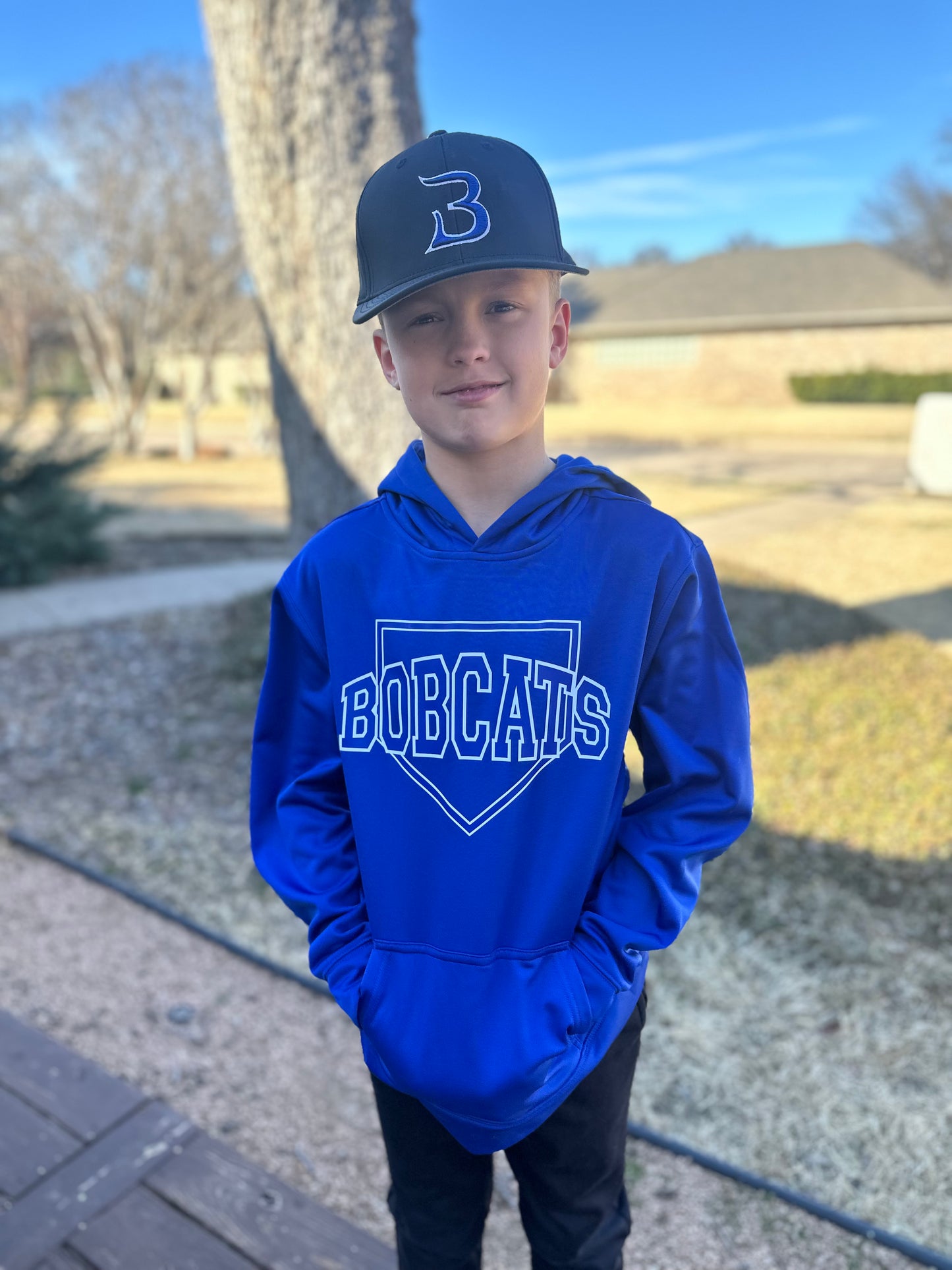 Youth Bobcats Baseball Diamond Hoodie