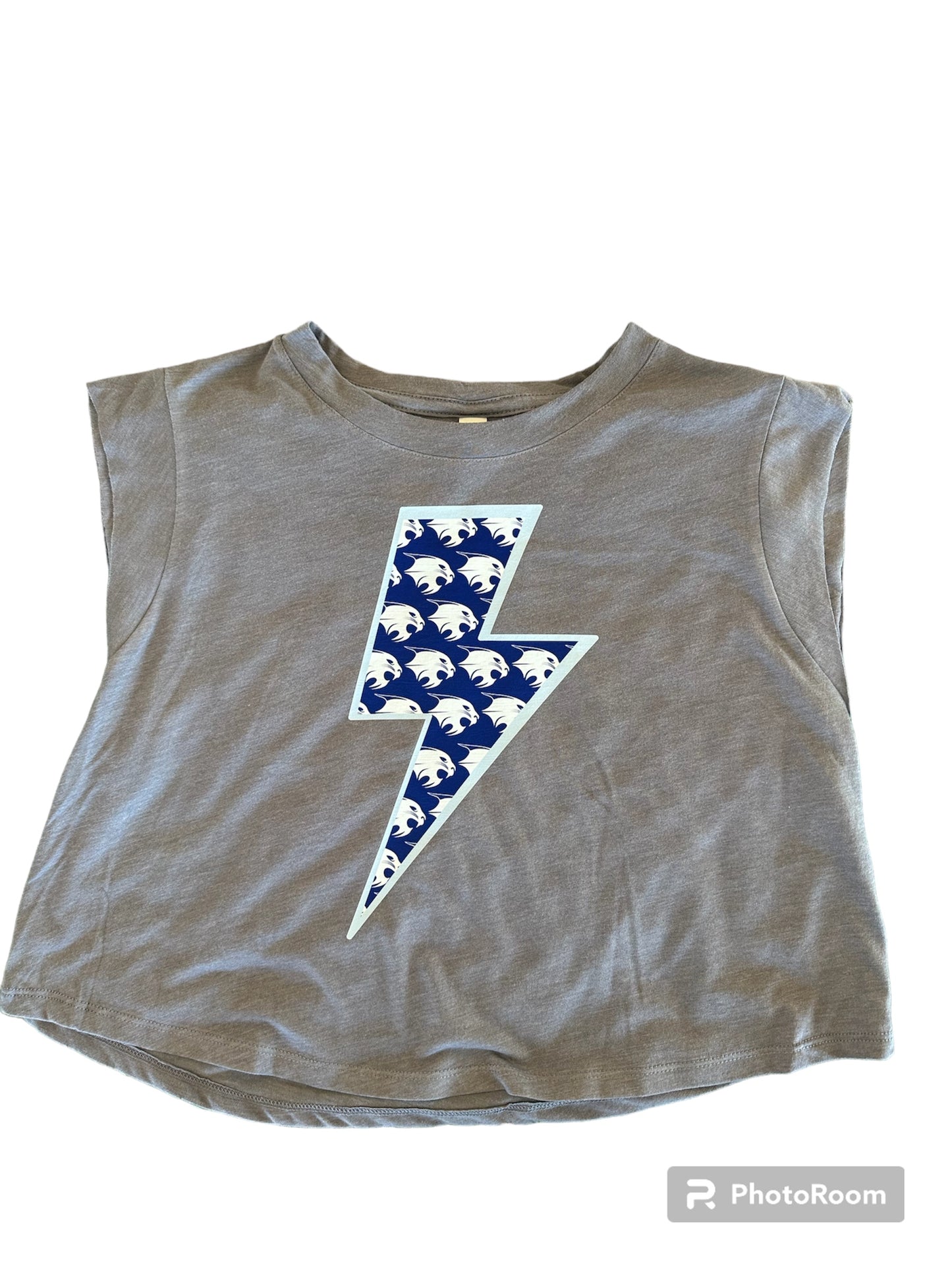 Bobcat Lightning Cap Sleeve Crop
