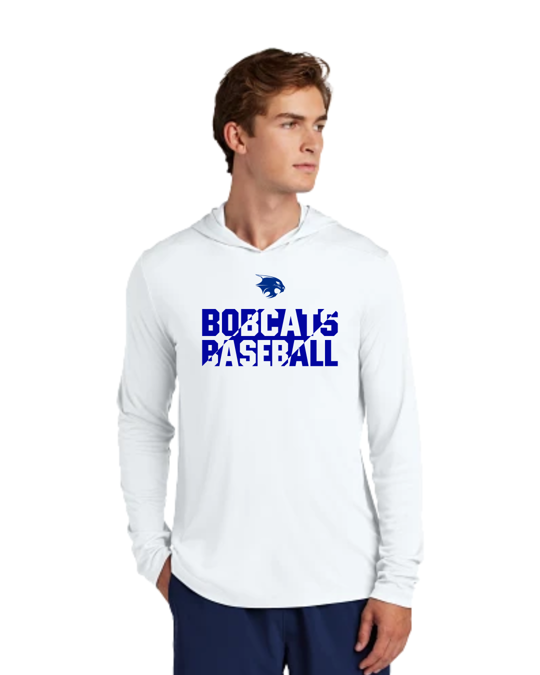 Adult Light-weight Performance Baseball Hoodie-White