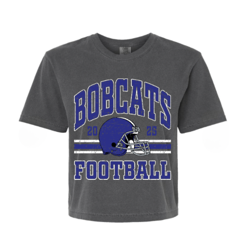 Bobcats Football Comfort Colors Boxy Crop