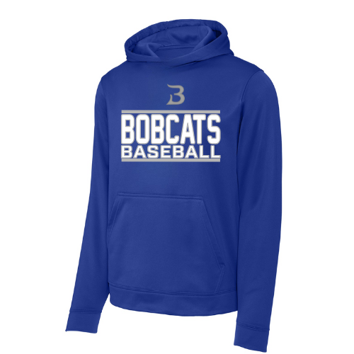 Adult Bobcats Baseball Performance Fleece Hoodie