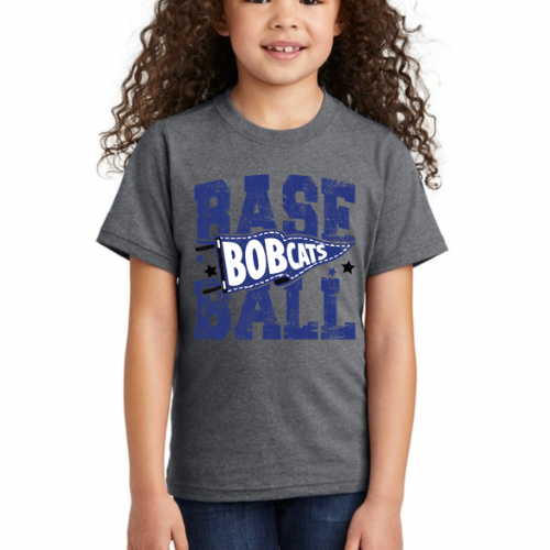 Youth Bobcats Baseball Cotton Blend Tee
