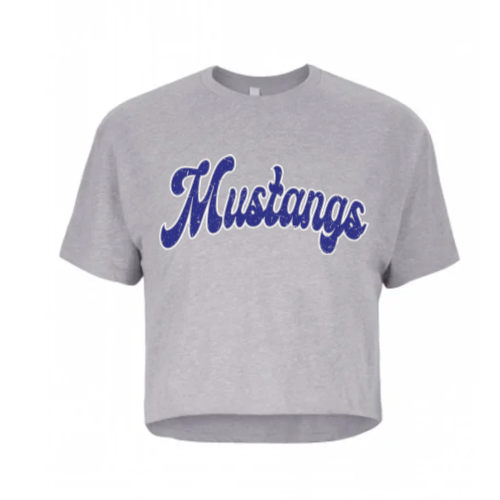 Mustangs Cursive Boxy Tee