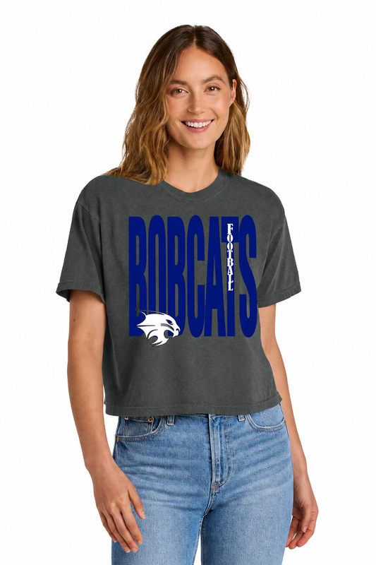 Comfort Colors Bobcats Football Boxy Crop
