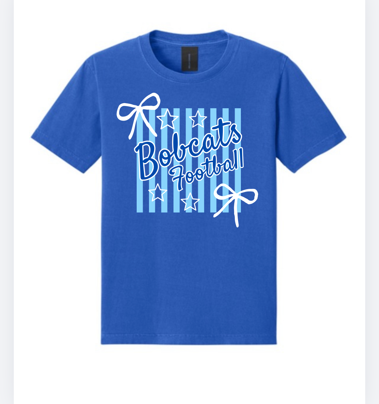 Royal Bobcats Football Heavy-Weight Bella Tee