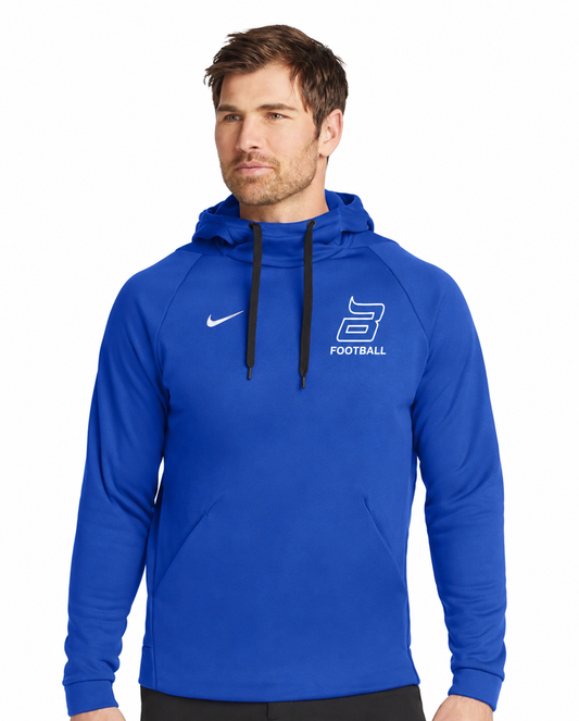 Nike Bobcat Football Therma-FIT Pullover Fleece Hoodie