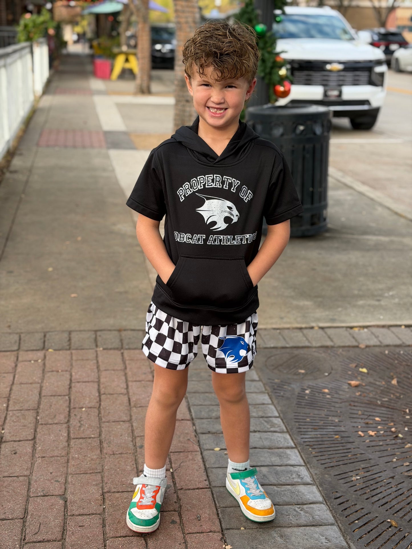 Checkered Bobcat Youth Shorts