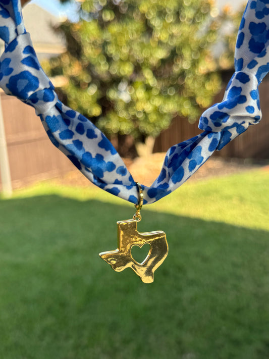 Love Texas Bobcat Scarf Necklace