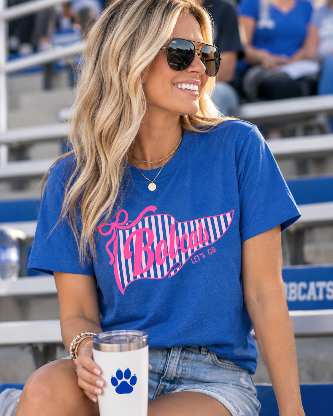 “Pink Out” Bobcats Pendant Tshirt (pre-order)