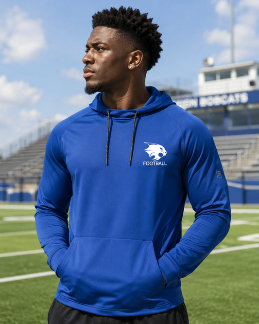 Richardson Bobcat Football Charge Performance Fleece Long Sleeve Hoodie