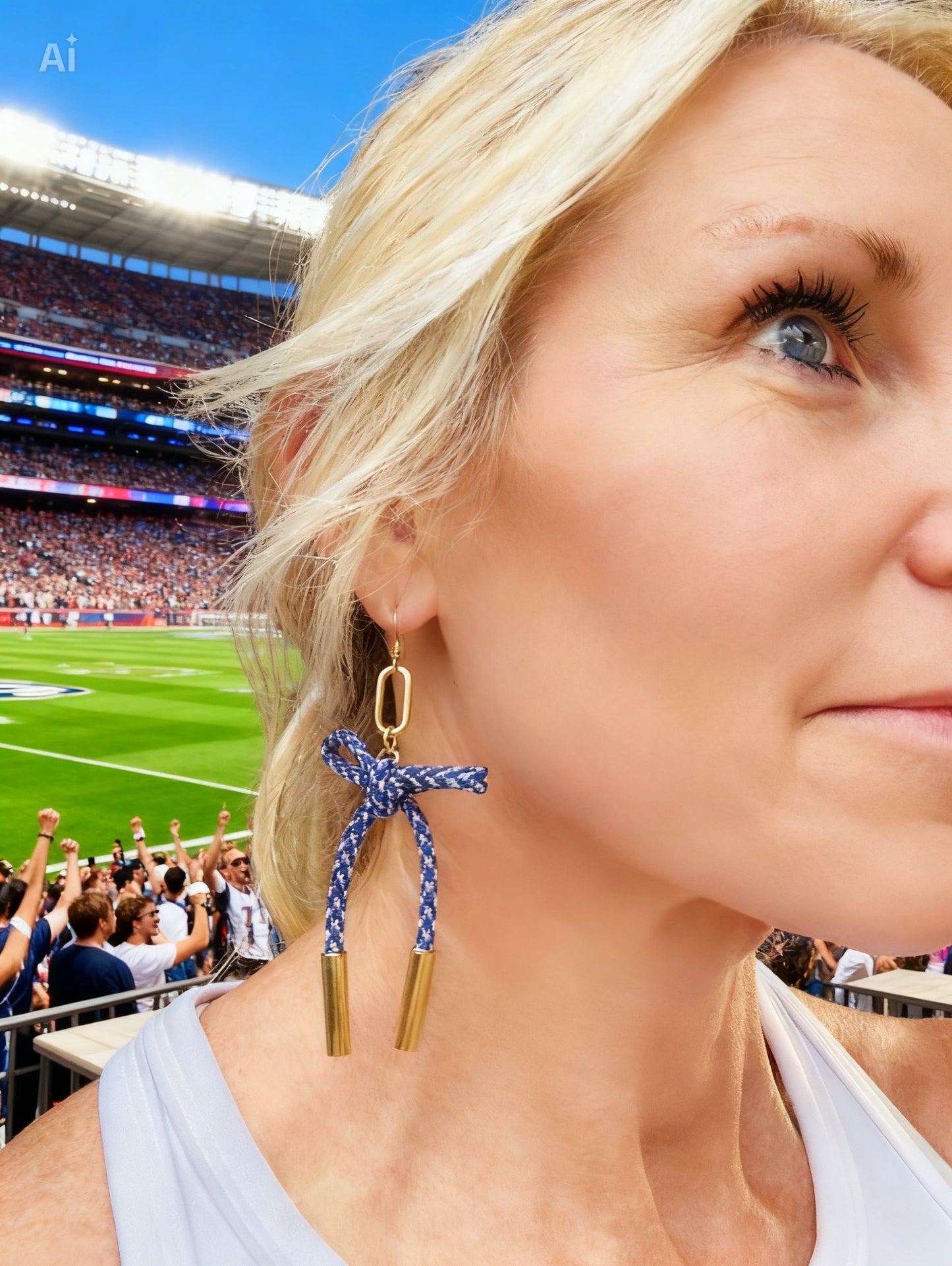 Rope Bow Dangle Earrings