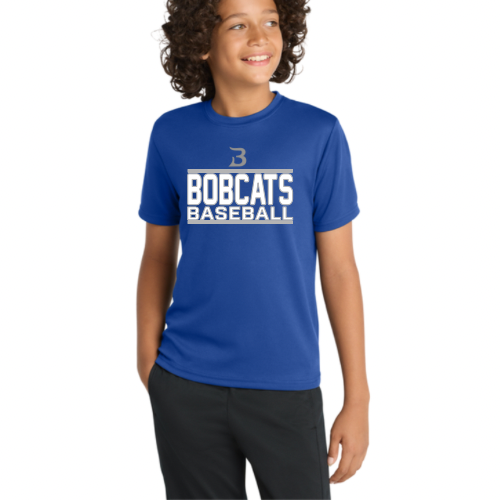 Youth Bobcats Baseball Performance Tee