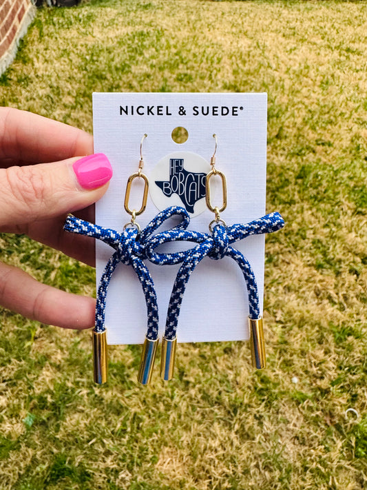 Rope Bow Dangle Earrings