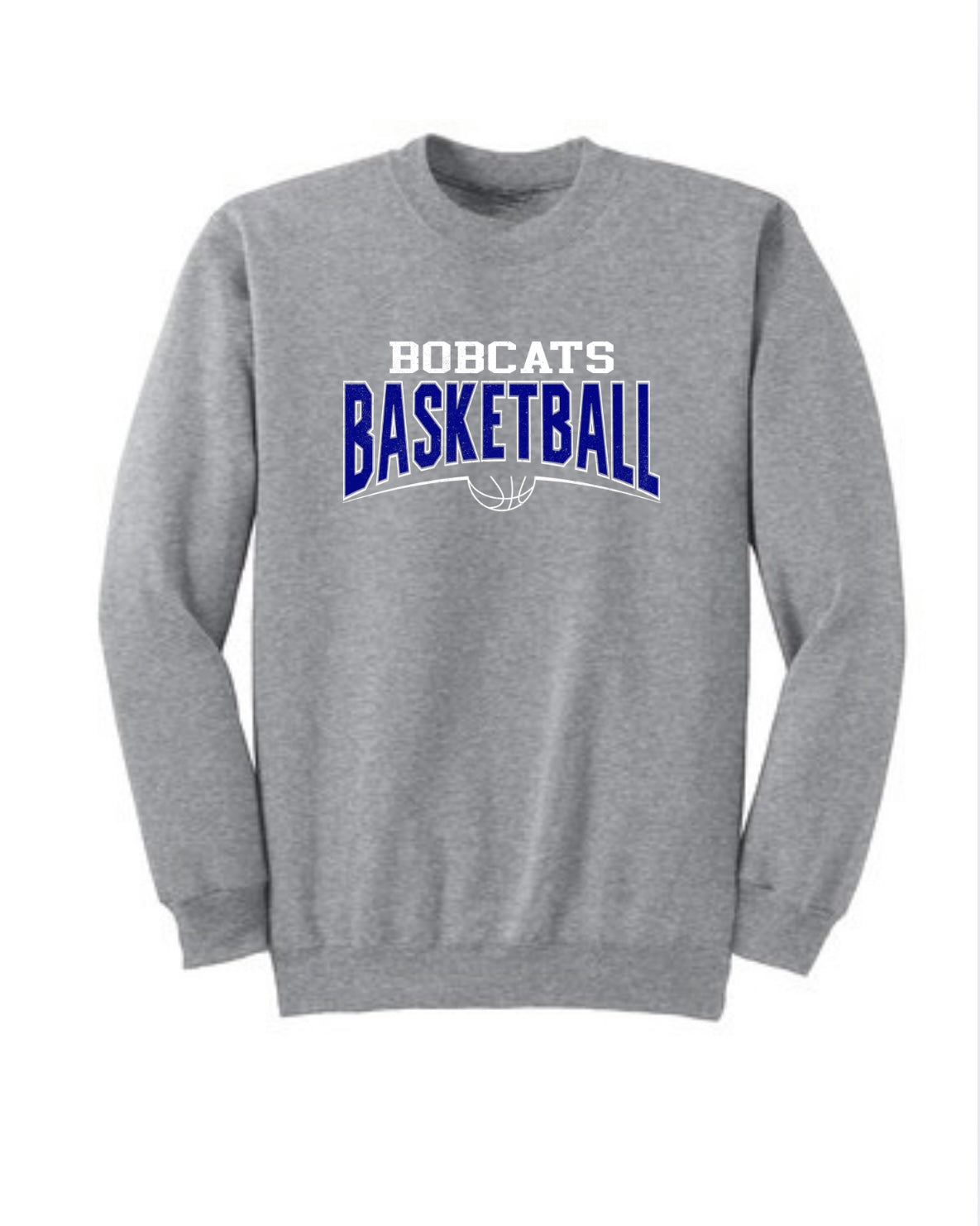 Heather Gray Bobcats Basketball Crewneck