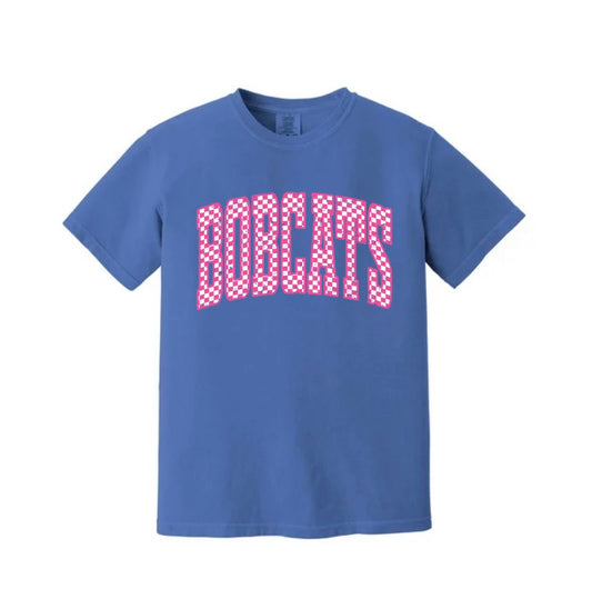 PINK OUT Checkered Bobcats Tee