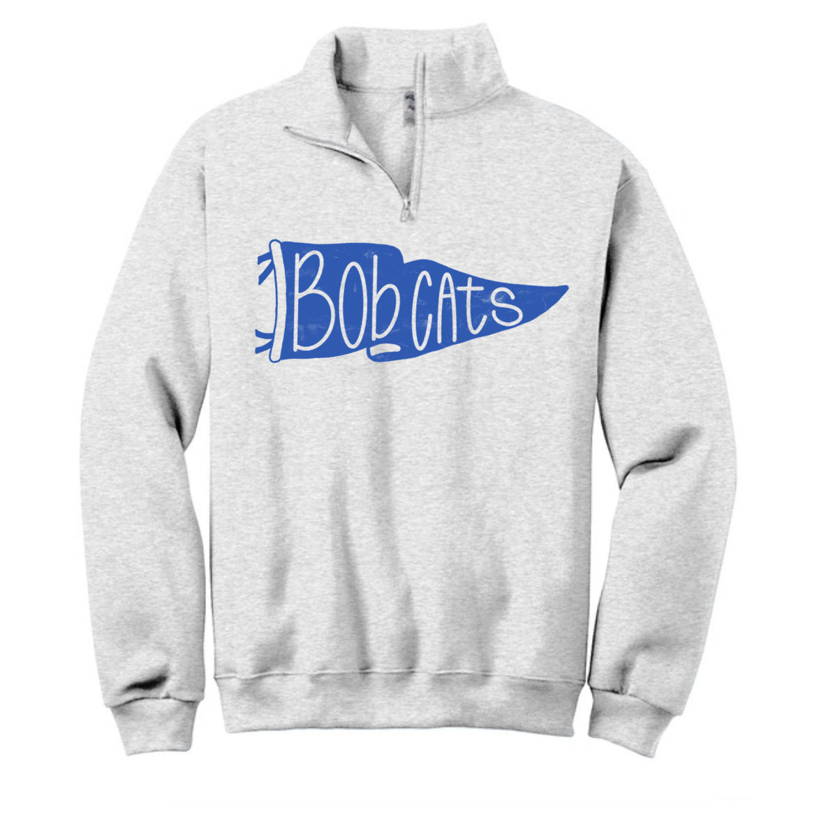 1/4 Zip Bobcat Pendant Sweatshirt