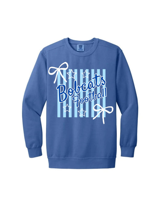 Bobcat Football Stripe Sweatshirt
