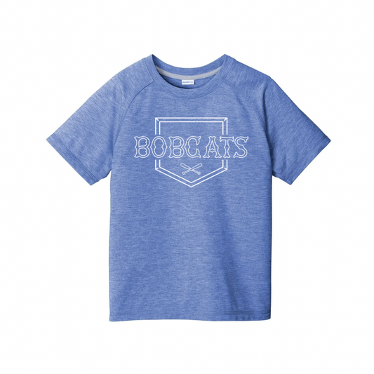 Youth Bobcats Baseball Performance Tee